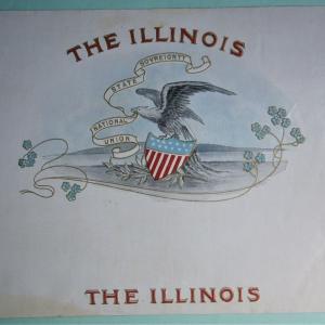 Photo of "THE ILLINOIS" Inner Lid Cigar Box Label, form early 1900's