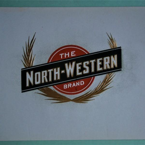 Photo of "NORTH-WESTERN" Inner Lid Cigar Box Label,