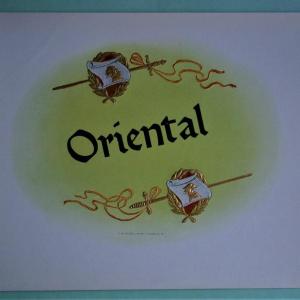Photo of "Oriental" Inner Lid Cigar Box Label, form early 1900's