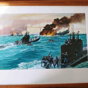 Photo of Charles Rosner Naval Painting Of WW2