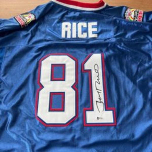 Photo of Jerry Rice Autographed 1990 Pro Bowl Mitchell and Ness Jersey 52