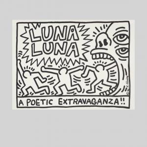 Photo of Archival Keith Haring Poster for Luna Luna