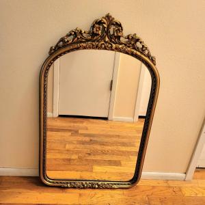 Photo of Antique Gold Painted Ornate Wood Framed Mirror