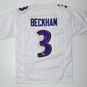 Photo of Baltimore Ravens - Odell Beckham Jr (OBJ) Signed White Custom Baltimore Ravens J
