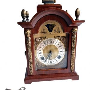 Photo of Vintage Frenz Hermle Mantel Clock with Moonphase and Ships