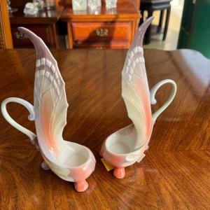 Photo of Franz porcelain Papillon Butterfly Tea Light Candle Holders