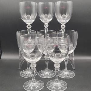 Photo of 8 Galway Crystal Stemware Wine Glasses