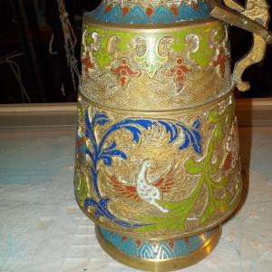Photo of Antique Japanese Brass Vase, 1800's.