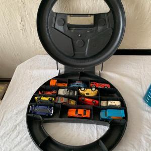 Photo of MATCHBOX--1983-- 20 Car Collector's Car Case- Steering Wheel --Vintage Original