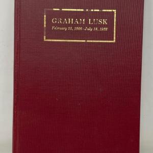 Photo of Anon: Address Given at a Memorial Meeting for Graham Lusk. 1933 Ed.