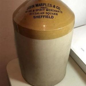 Photo of Scarce- John Marples & Company Sheffield Large Stoneware Jug 19" Tall & Very Hea