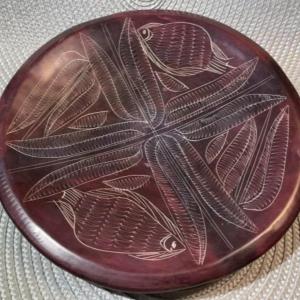 Photo of Vintage Carved Soapstone Decorative Dish/Plate 9" Diameter in Good Preowned Cond
