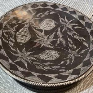 Photo of Vintage Carved Soapstone Decorative Dish/Plate 9.5" Diameter in Good Preowned Co