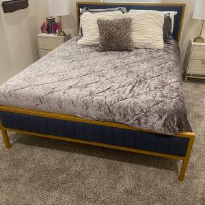 Photo of Modern Bed Frame and Mattress Lot