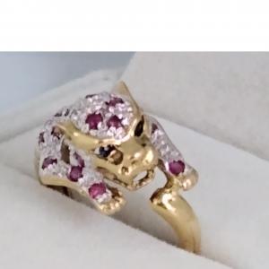 Photo of 14kt Ruby/Sapphire Panther Ring