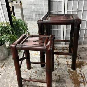 Photo of Darling Pair of Bamboo Side Tables 