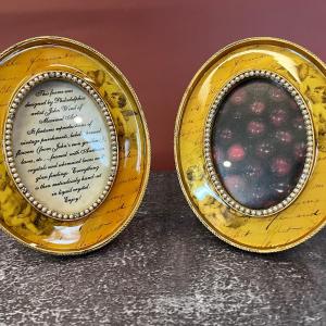 Photo of PAIR OF OVAL PICTURE FRAMES BY JOHN WIND OF MAXIMAL ART