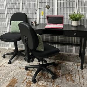 Photo of  Black Desk and  Office Chair-PRICE REDUCED!