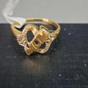 Photo of 10kt Gold Mom Ring (Size 5.5)