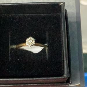 Photo of 14kt Gold Diamond Ring (Size 6.5)