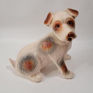 Photo of Porcelain or Chalkware, painted / glazed dog from Brazil