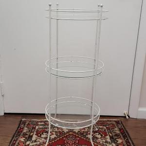 Photo of Retro 1979s metal / glass 3 tier plant stand