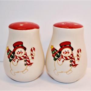 Photo of Snowmen with Gum Drops and Candy Canes with Red Hats 3 1/2"