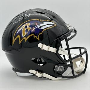 Photo of Baltimore Ravens - Odell Beckham Jr Signed Full Size Speed Replica Helmet - Beck
