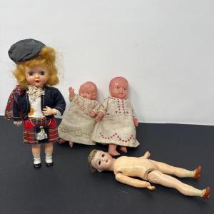 Photo of Vintage 7” Dolls Made of Plastic or Ceramic