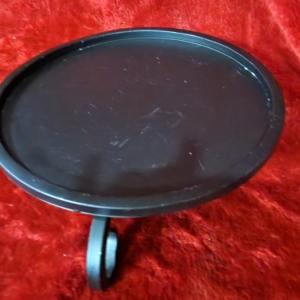 Photo of Vintage Wrought/Cast Iron Tray 3-Footed Pedestal Cake Plate Stand 11.75"