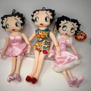 Photo of Trio KellyToy Collectible 16” Betty Boop Cloth Dolls