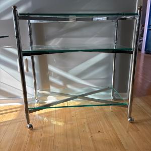 Photo of Metal & Glass Rolling Cart