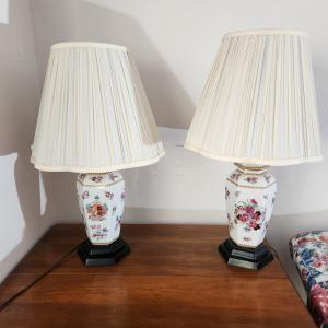 Photo of Pair Vintage table Lamps Dual Bulbs