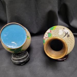 Photo of Vintage Chinese Cloisonne Vases