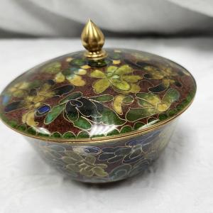 Photo of Antique Cloisonne Lidded Bowl