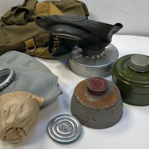 Photo of WWII Military Gas Masks, Bags, Ect. Collection