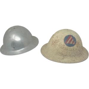 Photo of WWII Air Warden Civil Defense Helmet / WWII Squadron Helmet