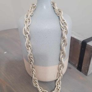 Photo of Costume Jewelry - Thick Silver Chain Necklace
