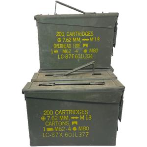 Photo of FOUR Vietnam War Era US Military Ammunition box