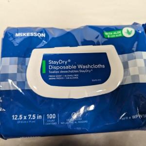 Photo of 6 Packs Of McKesson StayDry Disposable Washcloths