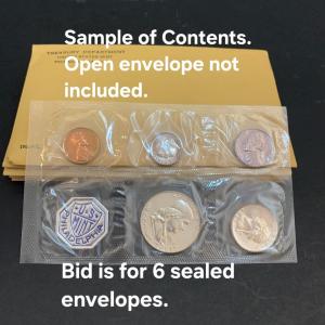 Photo of LOT 123: Set of 6 Unopened 1961 Coin Proof Sets, U.S. Mint, Philadelphia