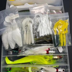 Photo of LOT 140B: Assorted Soft Plastic Fishing Lures And More