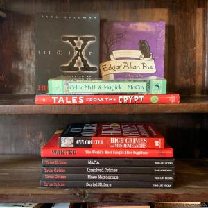 Photo of LOT 111: Mystery and Mayhem Collection of Books Including Poe, True Crime amd Mo