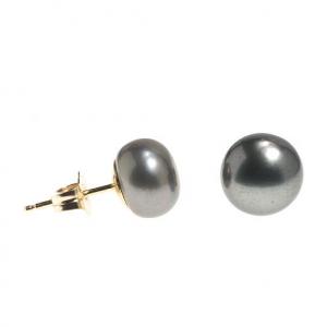 Photo of 14kt black pearl earrings