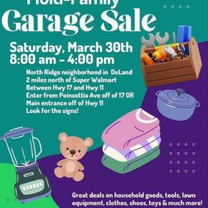 Photo of Garage sale at 58 Virginia ave Deland fla 32724 Saturday March 30th