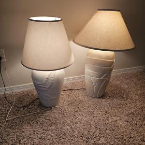 Photo of Pair of Ceramic Lamps, incl. Sunset Lamp Corp. (BSR-DW)