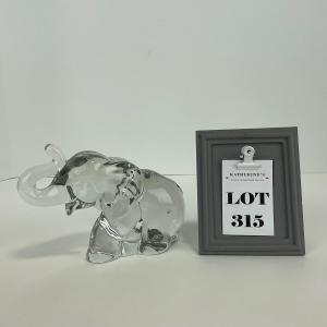 Photo of -315- HIESEY | Clear Glass Elephant figure