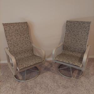 Photo of Two Tropitone Swivel Patio Chairs (BSR-BBL)