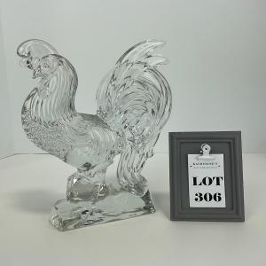 Photo of -306- COLLECTIBLE | Clear Glass Rooster Figure