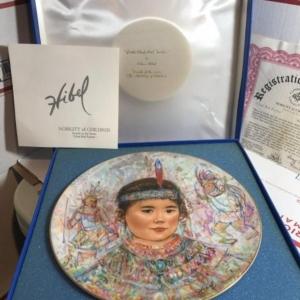 Photo of EDNA HIBEL Plate Nobility of Children 4th in the Series Chief Red Feather ~ EXCE